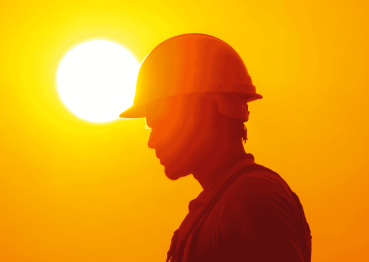 worker in the sun