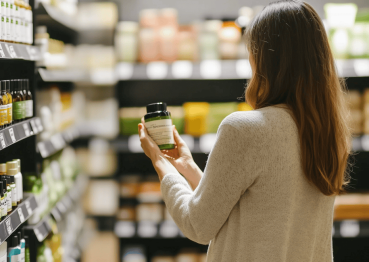 women shopping for multivitamins
